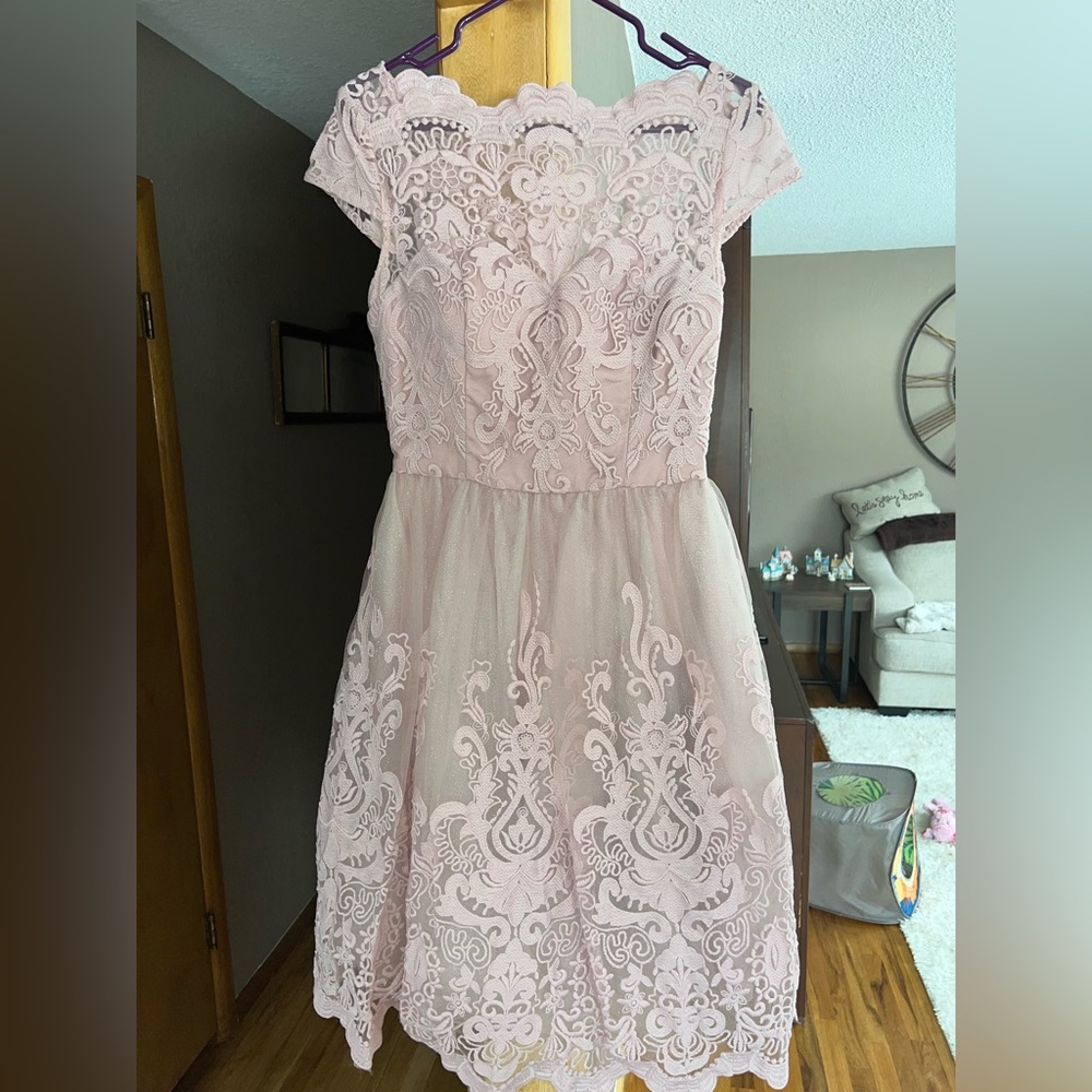 Blush Pink Dress. Size US8 or UK12.